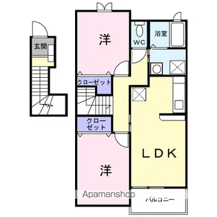 メゾン ド プチモア【2階】の間取り